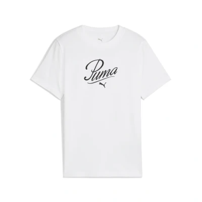 Afbeelding van Puma T shirt Essential Script wit