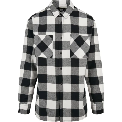 Afbeelding van Urban Classics Overhemd, Heren, Maat: Small, Black white