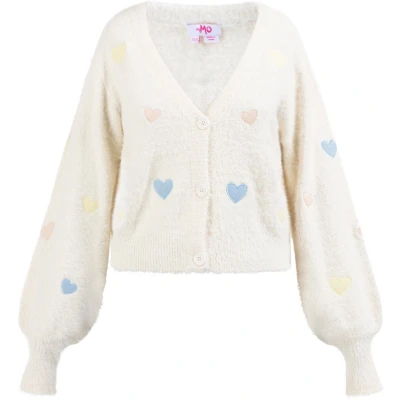 Afbeelding van MYMO Gebreid vest &#039;Biany&#039; blauw / geel pink wolwit