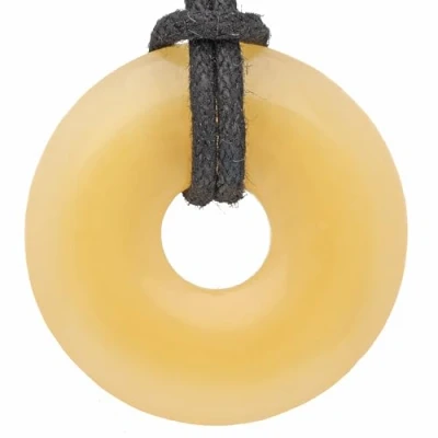 Afbeelding van Lebensquelle Plus Oranje calciet edelsteen donut Ø 30 mm hanger, halfedelsteen