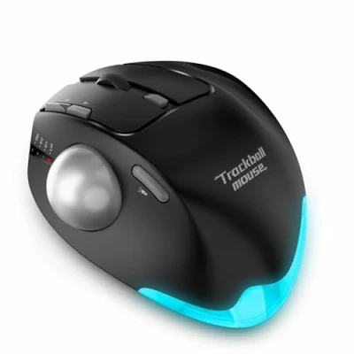 Afbeelding van zelotes draadloze trackball muis, Bluetooth 4800dpi, 8 toetsen, ergonomische nauwkeurige en soepele tracking, muis voor laptop, pc, Mac, oplaadbaar