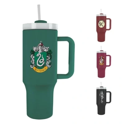 Afbeelding van Pyramid International Harry Potter Zwadderich 1200 ml beker met rietje en deksel, geavanceerde dubbelwandige vacuüm isolatie, zorgt ervoor dat koude dranken tot 11 uur koud blijven, 7 warm,