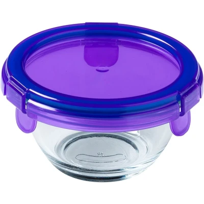 Afbeelding van Vershoudbakje Pyrex My First Rond Transparant Paars 0,2 L