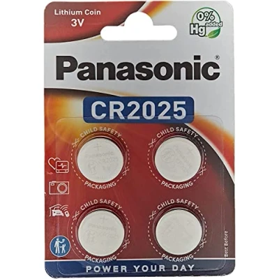 Afbeelding van ‎Corp. Panasonic CR2025 lithium knoopbatterij, 3 V, 4 stuks