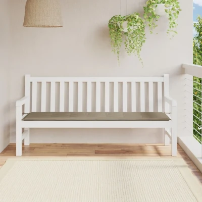Afbeelding van Tuinbankkussen 180x50x3 cm oxford stof taupe
