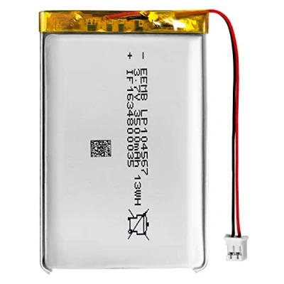 Afbeelding van EEMB 3.7 V Lipo batterij 3500 mAh 104567 Oplaadbare Lithium Polymer Ion met JST connector. Zorg ervoor dat de polariteit van het apparaat overeenkomt voordat u koopt!!!