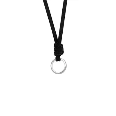 Afbeelding van Elli Ketting Dames Basic Bedelhouder Suède 925 Sterling Zilver