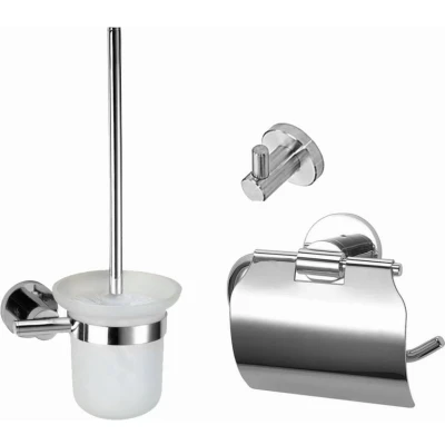 Afbeelding van Best Design One Pack toilet accessoireset Rome chroom