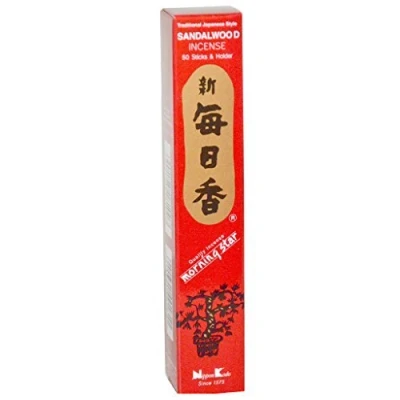 Afbeelding van Sandelhout Morning Star kwaliteit Japanse wierook van Nippon Kodo 50 Sticks + Houder