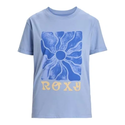 Afbeelding van Roxy Oceanregular Poster Tshirt print, Dames, Maat: XS, Grapemist