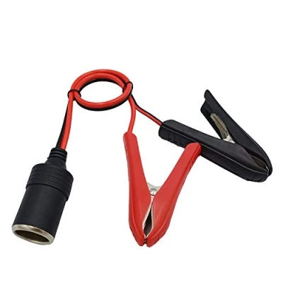Afbeelding van 12 V 24 Batterij Clip op Auto Sigarettenaansteker Socket Adapter Extension Cord