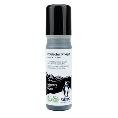 Afbeelding van biped Suèdeverzorging Kleurverfrissing en impregnatie Velours nubuck stick met opbrengspons 75 ml z2790 (zwart)