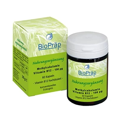 Afbeelding van BioPräp Vitamine B12 Methylcobalamin 100mcg capsules 60St.
