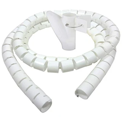 Afbeelding van Bambelaa! Kabelslang 1,5 m kabelgoot in te korten kunststof flexibele kabelorganisatie 20 mm diameter (wit, x mm)