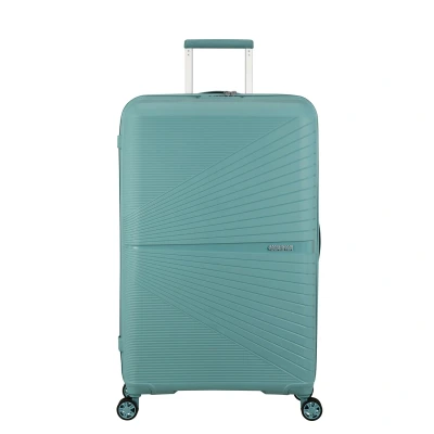 Afbeelding van American Tourister Grote trolley van polypropyleen, licht en robuust met vaste sluiting 3 cijferige cijfercombinatie TSA functie, 4 zwenkwielen, draaggreep bovenaan, A644 Dusty Turquoise, L