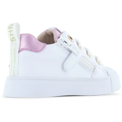 Afbeelding van Veterschoenen Meisjes white Pink Leer Shoesme Maat 35