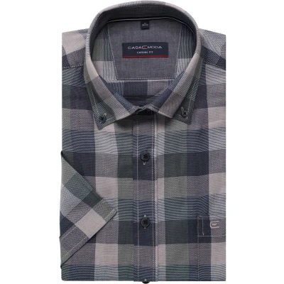 Afbeelding van Casa Moda Casual Fit Overhemd Korte mouw groen