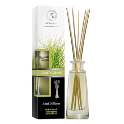 Afbeelding van Citroengras Kamergeur 100ml met 8 Rotanstokjes Puur &amp; Natuurlijke Citroengrasolie Geen Alcohol Beter Diffuser voor Aromatherapie Thuis Keuken Boetiek Spa