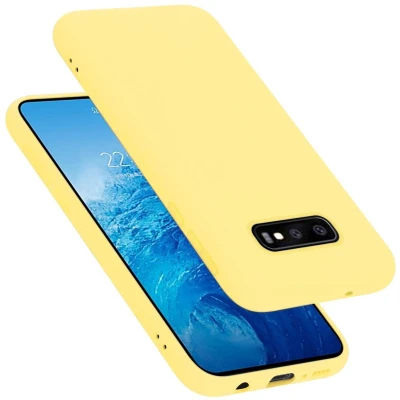Afbeelding van Cadorabo Hoesje geschikt voor Samsung Galaxy S10e Case in LIQUID GEEL Beschermhoes TPU silicone Cover