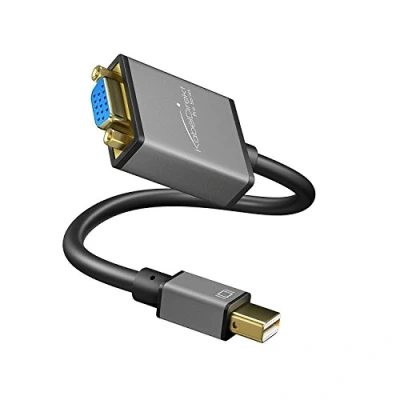 Afbeelding van KabelDirekt Mini DisplayPort (Mini DP) op VGA converter 0,15 m (maximale resolutie WUXGA (1920x1200/60 Hz) 24k vergulde contacten, voor iMac, MacBook, Space Grey) PRO Series