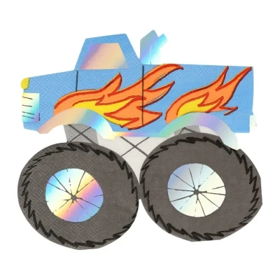 Afbeelding van meri servetten monster truck 16st