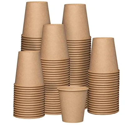 Afbeelding van [100 stuks] 10 oz. 300 ml Kraftpapier hete koffiekopjes ongebleekt