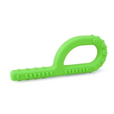 Afbeelding van ARK® Grabber Standard in glad of getextureerd met eenvoudige hantering voor kinderen door lusvorm incl. ATC onderhoudsinstructies kaakmotoriek, bijtblok, kauwen (getextureerd, medium lichtgroen)