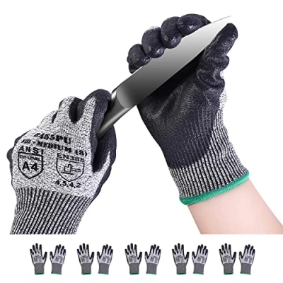 Afbeelding van Donfri Snijbestendige handschoenen, werkhandschoenen voor heren, winterhandschoenen, tuinhandschoenen, doornenbestendig, 5 paar, M
