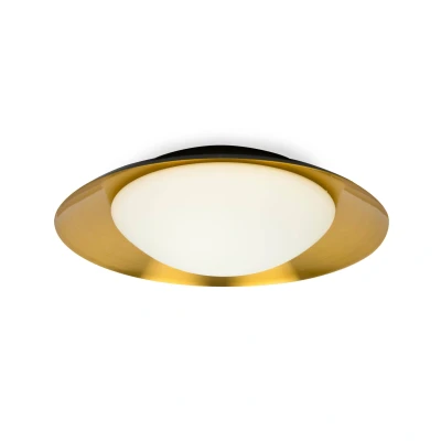 Afbeelding van Faro Lighting Kant Led zwart/koper plafondlamp 20W