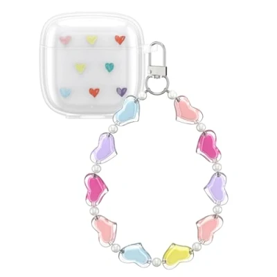 Afbeelding van kwmobile draadloze In ear oordopjes case compatibel met Huawei FreeBuds SE2 hoesje Oortjes hoes armband transparant/meerkleurig