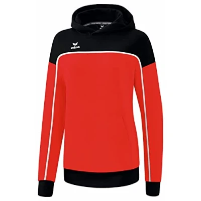 Afbeelding van erima CHANGE by sweatshirt met capuchon dames rood/zwart/wit