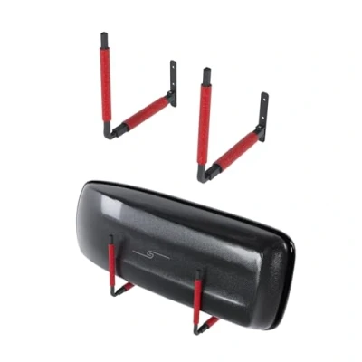 Afbeelding van QLS Box1 Dakkoffer, verstelbare wandhouder, 33 57 cm, voor het opbergen van dakkoffers, tuingereedschap, skibox, sporttoestellen, surfplank iSUP