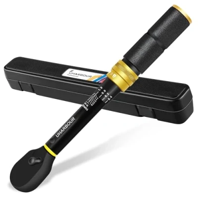 Afbeelding van Uharbour momentsleutel 1/4, 3 25 Nm, voor fiets en motorfiets, micro instelling 0,1 met vergrendeling, ± 3% nauwkeurigheid, 72 tanden
