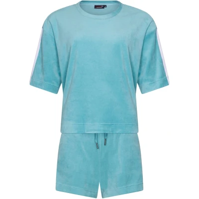 Afbeelding van Dames Shortama Rebelle Tropical Turquoise Velours Maat 46
