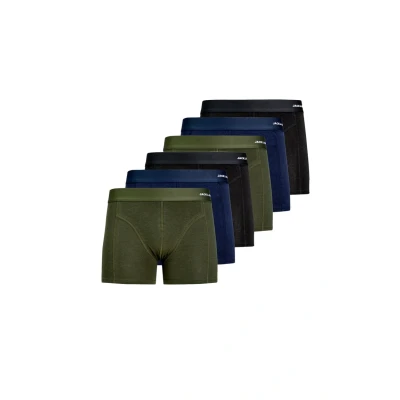 Afbeelding van Jack &amp; Jones 6ER PACK Jacbasic Retro Boxerbriefs, Heren, Maat: Large, Forest night