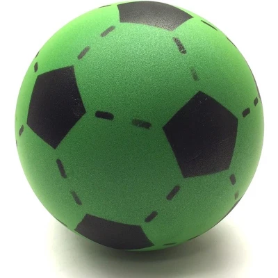 Afbeelding van Foam softbal voetbal groen 20 cm Zachte speelgoed