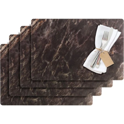 Afbeelding van Westmark Set Placemats, 4 delige Set, Saleen Collectie MARMOR Zwart 43,5 x 30 cm