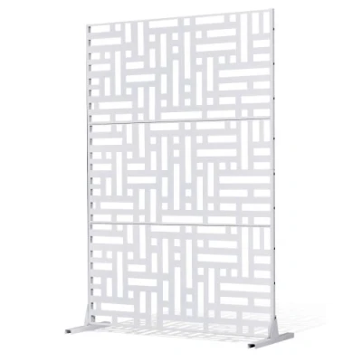 Afbeelding van VEVOR Screen Room Divider Privacy Scherm Scheidingswand Vrijstaand 120x50.8x193cm Wit