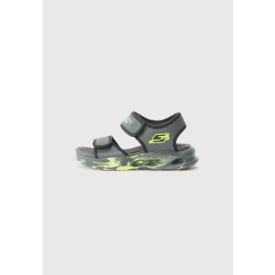 Afbeelding van Skechers SOLA GLOW Sandalen charcoal/silvercoloured/lime trim voor kinderen, Maat: 35, Charcoal/silver/coloured/lime Schoenen