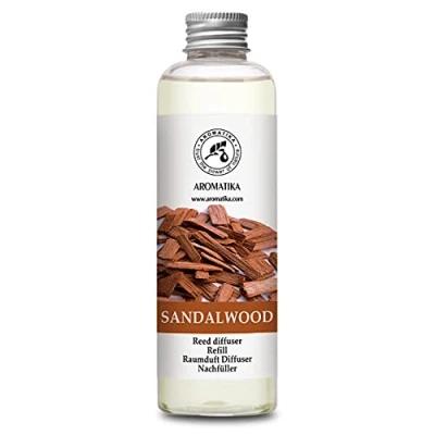 Afbeelding van Navulling geurstokjes Sandelhout 200ml Intensieve Verse Langdurige en Frisse Geur Verdampingsduur van 20 weken Aromatherapie Diffuser Luchtverfrisser huisparfum geurolie hergebruik geurverspreider Aromatika
