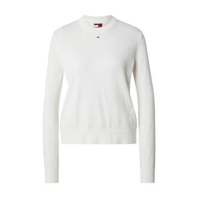 Afbeelding van TOMMY JEANS Dames TJW Essential Crew Sweater EXT DW0DW20159, Wit, L, Wit (Oud Wit), L