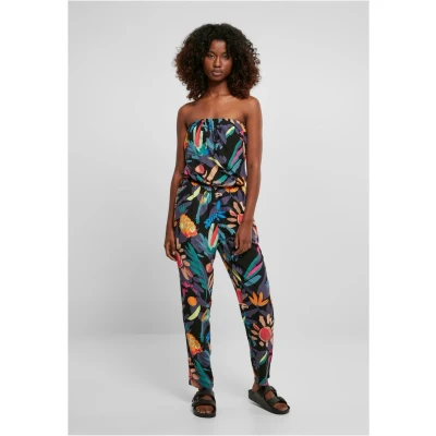 Afbeelding van Urban Classics Bandeau Jumpsuit, Dames, Maat: 4XL, Blackfruity