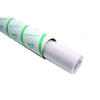 Afbeelding van Clairefontaine Ref 96519C Tracing Paper Roll (Single Roll) 1.10x20m formaat, 90/95g, hoge transparantie, glad oppervlak, zuurvrij, afdrukbaar Geschikt voor inkt, marker en potlood