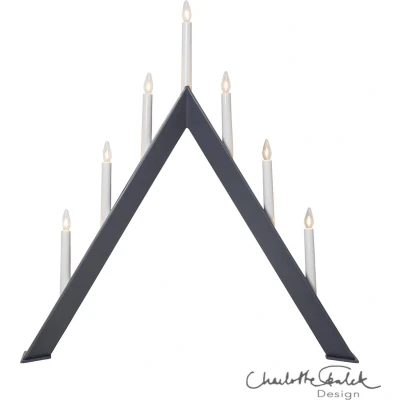 Afbeelding van Star Trading lichtboog &#039;Arrow&#039;, groot, 7 lichtpunten, hout, antraciet