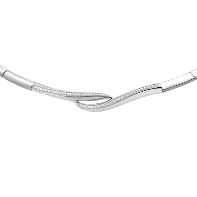 Afbeelding van YO&amp;NO Ketting Zilver Zirkonia 8,5 mm 43 + 3 cm Gerhodineerd 925
