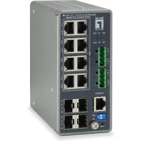Afbeelding van LevelOne IGP 1271 Managed L3 Gigabit Ethernet (10/100/1000) Power over (PoE) Grijs