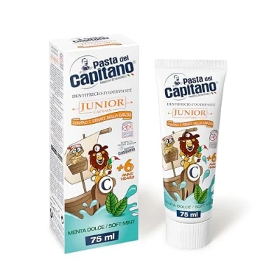 Afbeelding van Pasta del Capitano baby/junior + 6 jaar schattige munt, 75 ml
