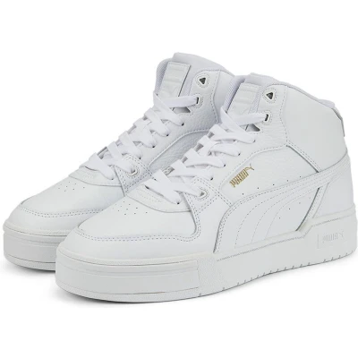 Afbeelding van Puma CA PRO MID Sneakers hoog, Heren, Maat: 41, White team gold Leer/ synthetisch