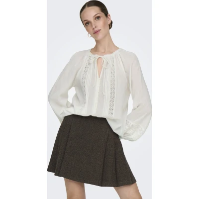 Afbeelding van ONLY Onlpovla Blouse, Dames, Maat: XS, Cloud dancer