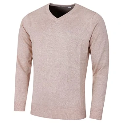 Afbeelding van Calvin Klein Heren trui met V hals Karamel Merel XL